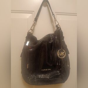 Michael Kors black python-embossed Bag